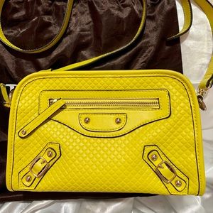 Danier Genuine Leather Yellow Bag